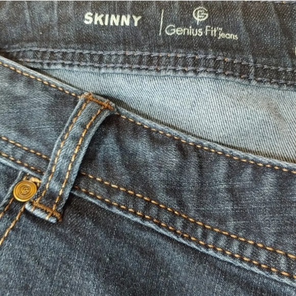 Lane Bryant Jeans Woman Plus 24WP Skinny Genius Fit Dark Blue Stretch Denim EUC - Picture 7 of 10